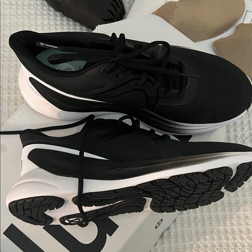 lululemon athletica Black and White Athletic Shoes